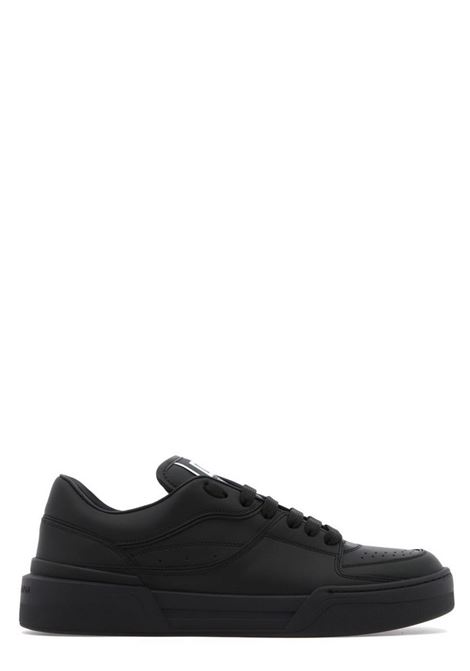black nappa leather Roma low-top sneakers featuring DG logo  DOLCE & GABBANA | CS2036-A106580999